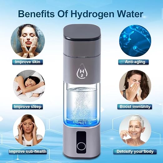 Hydrogen Water Bottle, Portable Hydrogen Water Bottle Generator with 5000ppb Hydrogen Water Ionizer Machine