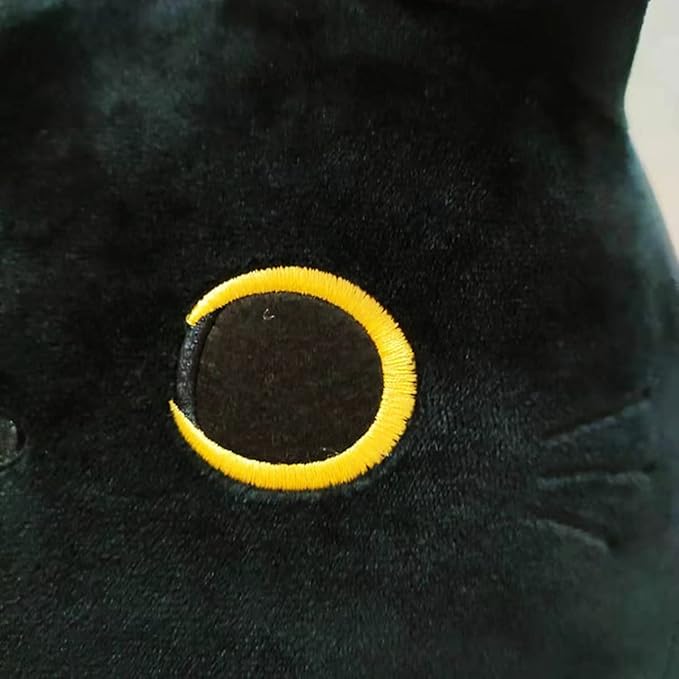 Long Black Cat Plush Body Pillow,35.43'' Kawaii Black Cat Plush Kitten Plush Sleeping Pillow Soft Cat Stuffed Animal Sofa Pillow Toys Gift for Kids Girlfriend