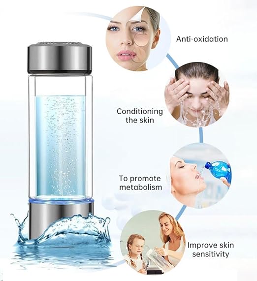 Hydrogen Water Bottles 2024, Portable Hydeogen Water Bottle Generator, Ion Water Bottle Improve Water Quality in 3 Minute, Water Ionizer Machine Suitable for Travel, Office and Helalth Cup for Home