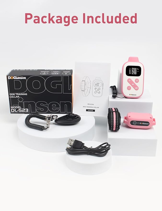 No Shock Dog Training Collar, Beep and Vibrating Dog Collar with Remote 2800Ft, Vibration Collar for Small Medium Large Dogs - No Prongs