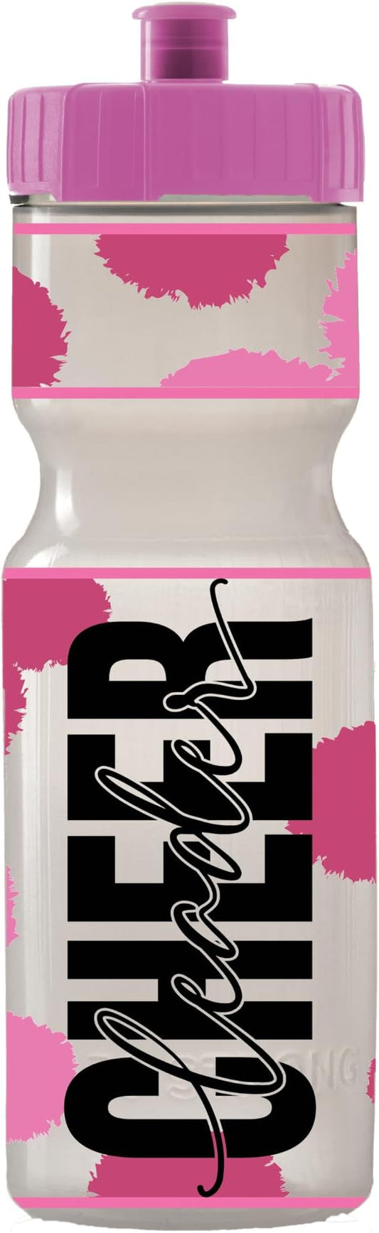 50 Strong Kids Water Bottle | 22 oz. BPA- Free Sports Squeeze Water Bottles with Pull Top Cap |Perfect Water Bottle for School | Reusable & Durable for Boys & Girls | Made in USA (Cheerleader)