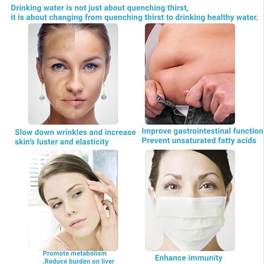 Hydrogen Water Bottle, 9000+ PPB Hydrogen Water, Food Grade Rechargeable Machine,Suitable for All Water, Alkaline Water,Exhaust Hole, 3 Minutes and 18 Minutes Dual Mode (Single Silver)