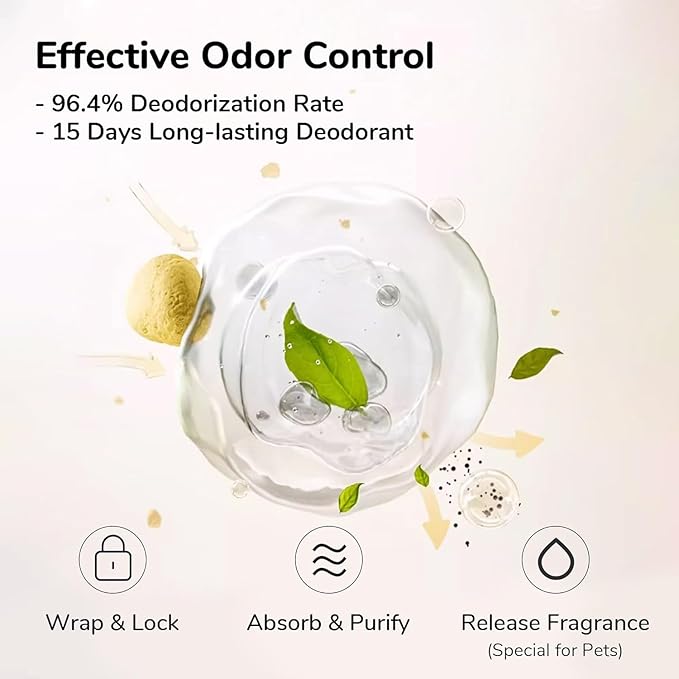 FUKUMARU Mixed Tofu Cat Litter, Strong Clumping Cat Litters, Effective Oder Control, Dust Free and Ultra Absorbent Flushable Bentonite White Tea Cat Litter, Direct to Toliet, 12 LB(2 Packs)