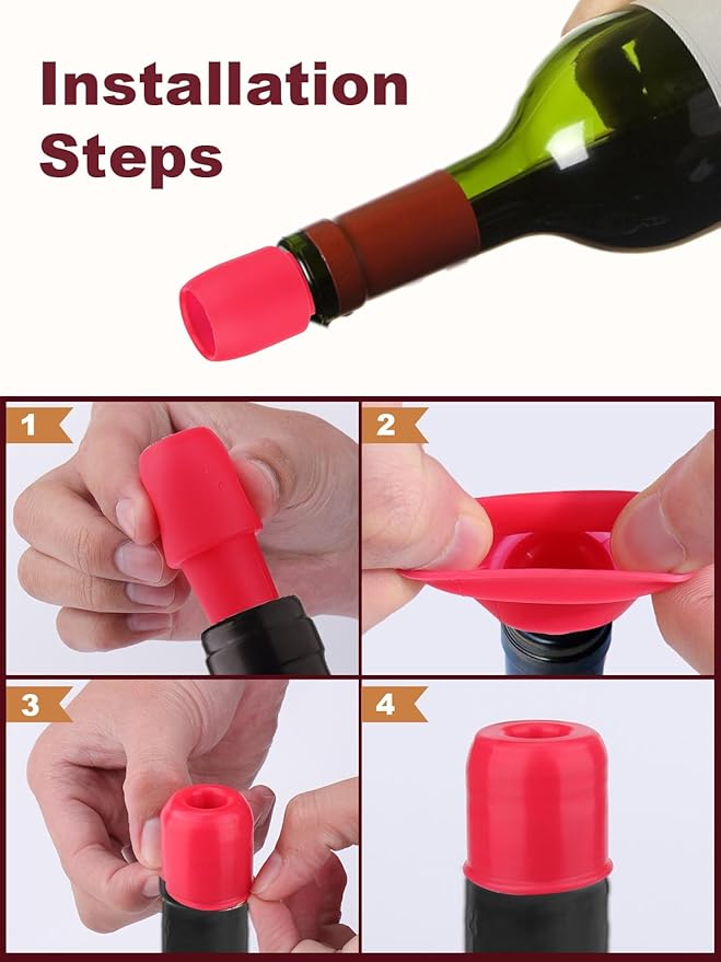 Mity rain Silicone Wine Stoppers Reusable 12pcs, Colorful Wine Stoppers for Wine Bottles, Bottle Stopper for Wine Champagne Beer Bottle (12)
