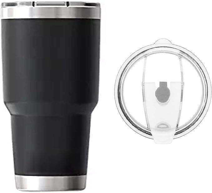 3 Packs Lids for 30oz Tumblers, Spill-proof Splash Resistant Straw-friendly Cover for Old Style Rtic, Ozark Trail 30 oz. Cups - Gray