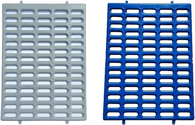 Saguaro Acres Rabbit and Small Animal Cage Resting Mat for Wire Floored Cages 2 Pack (Blue & Gray)