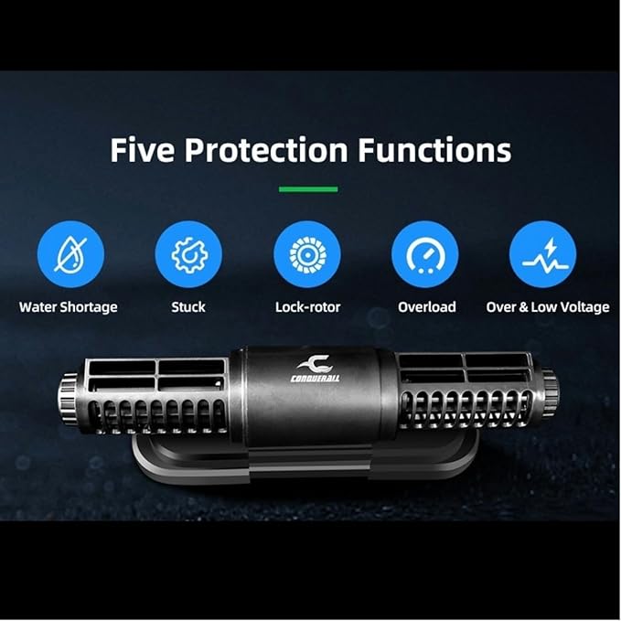 CONQUERALL CHS-45L Cross Flow Wave Pump 10000～32000L/H 45W DC 24V Sinusoidal Frequency Conversion Technology High Flow Pump for Circulating Water System