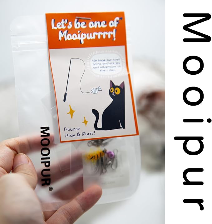 Insect Cat Toy Set with Bells for Cat Teaser, Ultra-Realistic Bug Toy Refills for Wand Toys, Interactive Toys Ideal for Kitten Enrichment Exercise & Mental Stimulation (5 PCS)