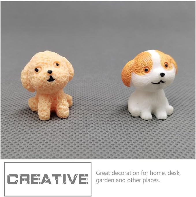 TOYANDONA 18pcs Artificial Puppies Toys for Kids - Mini Dog & Cat Animal Figures - Resin Small Animals - Child Crafts