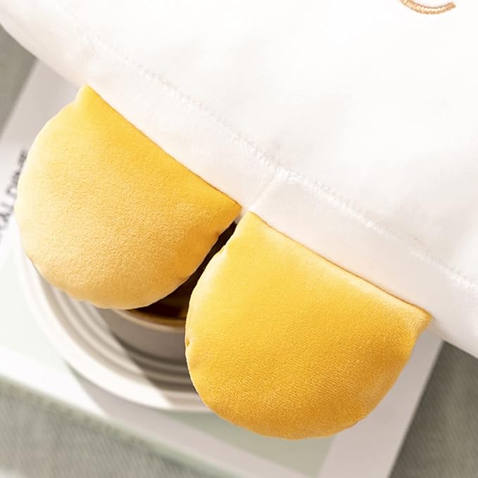 Cute Soft Round Tabby Cat Plush Toys - Kitten Plushies Throw Pillow & Cuddly Cat Doll Pillow Gift for Kids and Lovers (Yellow)