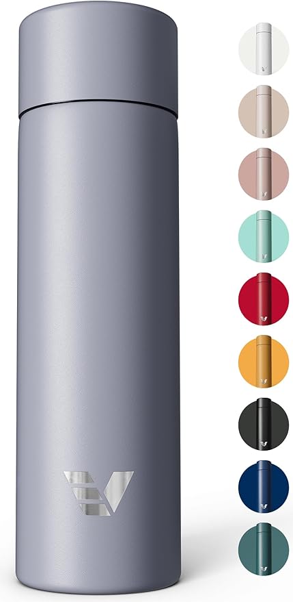 Mini Stainless Steel Water Bottle 14oz - Non-insulated | Designed for Bags | Slim, Lightweight & Stylish – Lilac