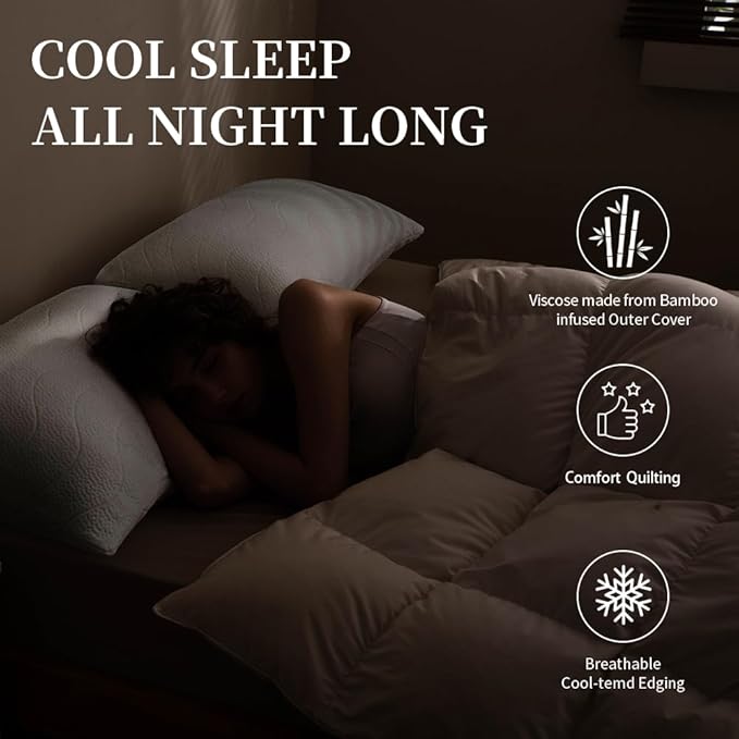 Memory Foam Pillows for Sleeping,Pillows Standard Size Set of 2 Adjustable Loft Bed Firm or Soft Pillows for Side, Back, Stomach, Hot Sleepers