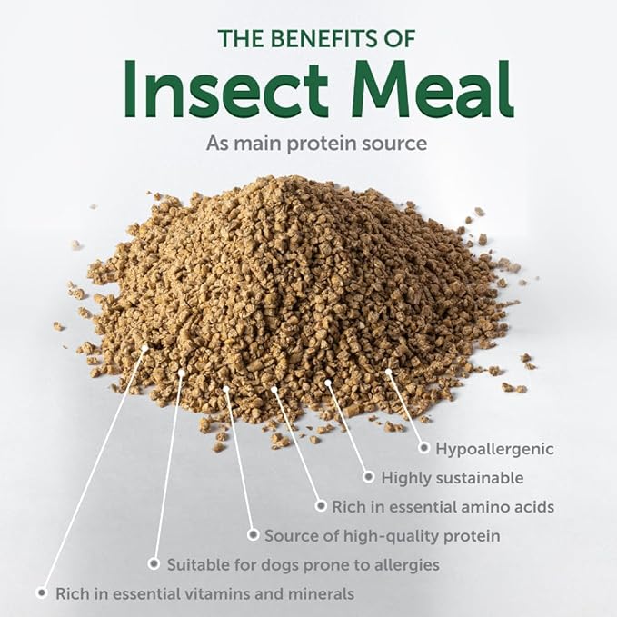 Nature's Protection Dry Dog Food for Puppy & Adult - High Protein Tear Stain Formula - Hypoallergenic Kibble for Small, Medium & Large Breed Dogs with Light Fur (Superior Care - Insect, 8.8 lb)