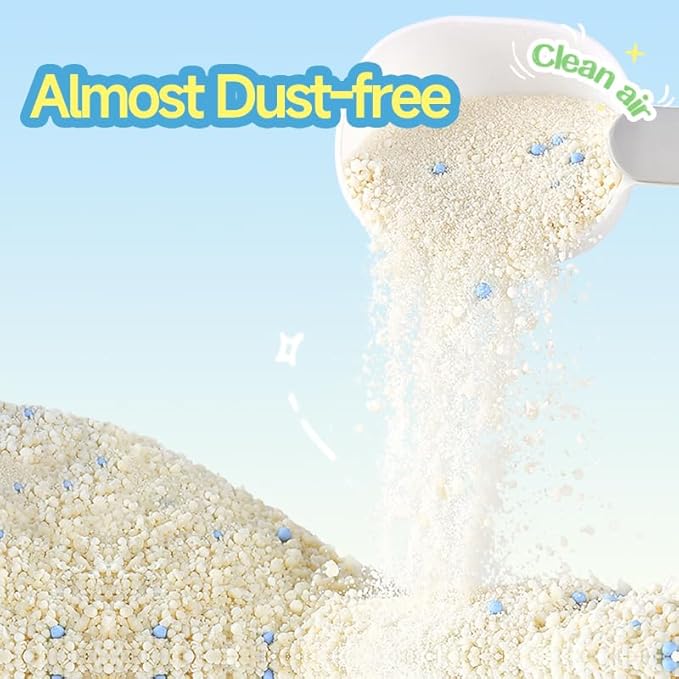 Cassava Clumping Cat Litter, Non Sticking, Rapid Clumping, Water Absorbent, Dust-Free, 5.5lb (2 Pack of 2.75lb Bags)