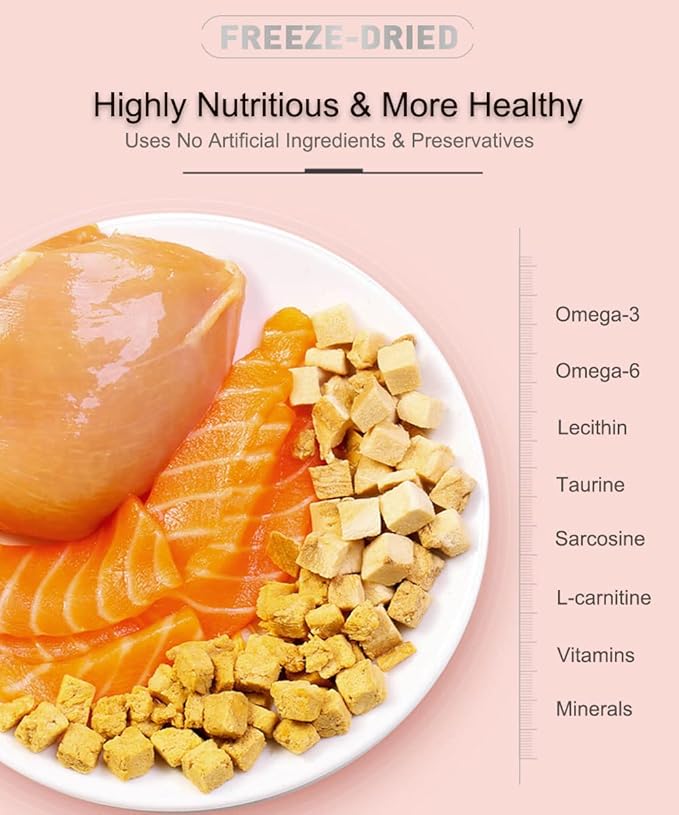 Freeze Dried Chicken Cat & Dog Treats –15OZ Chicken Meat - High Protein, Bite-Sized, Training Treats Snacks