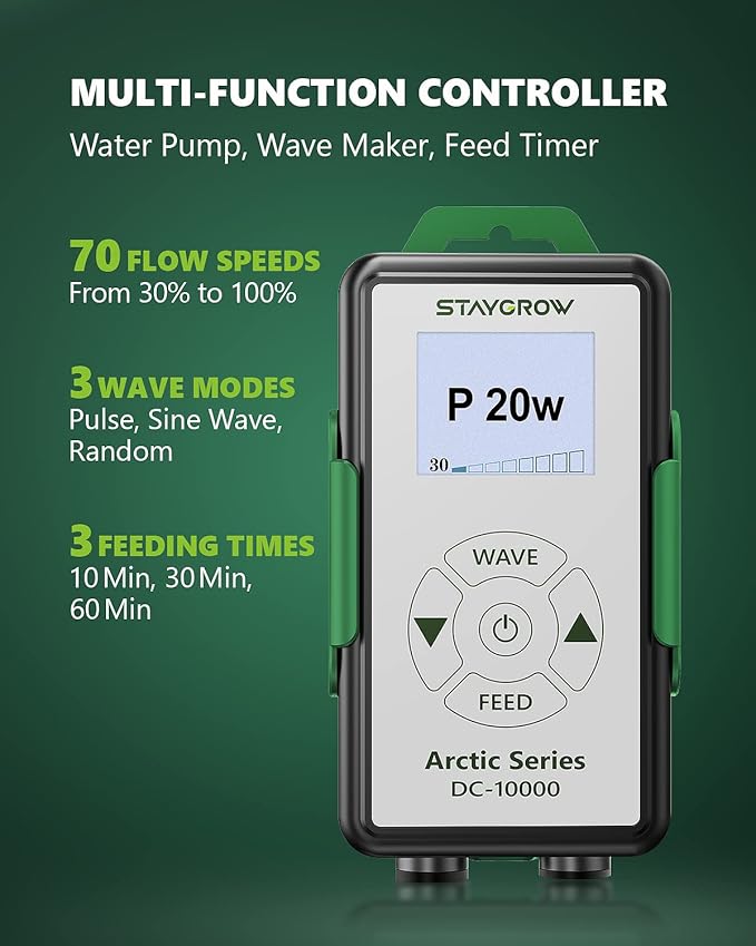 Aquarium Water Return Pump - Submersible DC 24V 80W 2642 GPH for Saltwater Tank