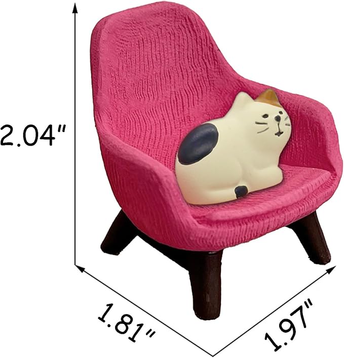 Miniature Cat Figurines Mini Cat Figurines Resin Cat for Office Desk Decor Cat Gift for Cat Lovers