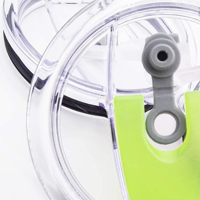 3 Packs Lids for 20oz Tumblers, CNYMANY Spill-proof Splash Resistant Straw-friendly Cover for Old Style Rtic, Ozark Trail 20 oz. Cups - Green, Rose Red, Gray