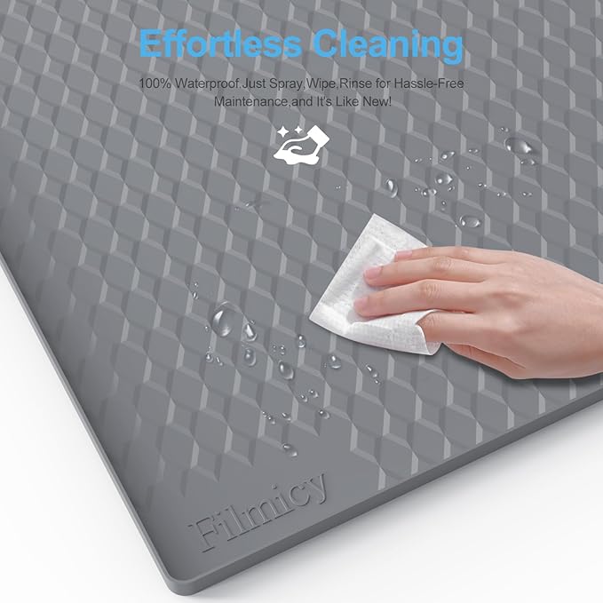 Pee Pad Holder for Dogs,Silicone Dog Puppy Pad Holder, 34 x 28 No Spill Raised Lip High Edge,Portable, Leak-Proof Mat Holder for Dog Training Pads,Square Potty Trays for Home Floor Protection