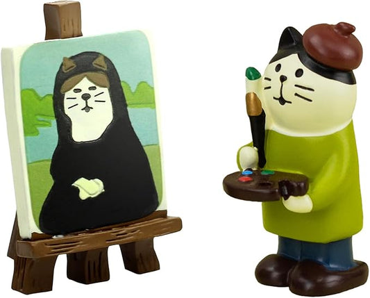 Cute Mini Cat Figurine Resin Cat for Office, Home Decoration Perfect Cute Cat Gift for Cat Lovers