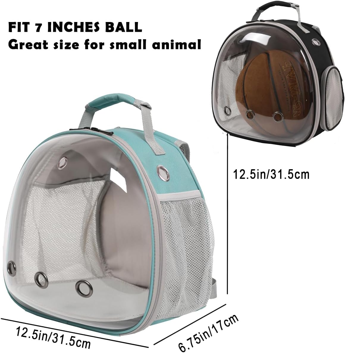 Bearded Dragon Travel Backpack with Harness and Leash Set,Lizard Backpack Travel Carrier,Space Capsule Clear Bubble Window Astronaut Reptile Carrier Backpack for Kids, Airline Approved