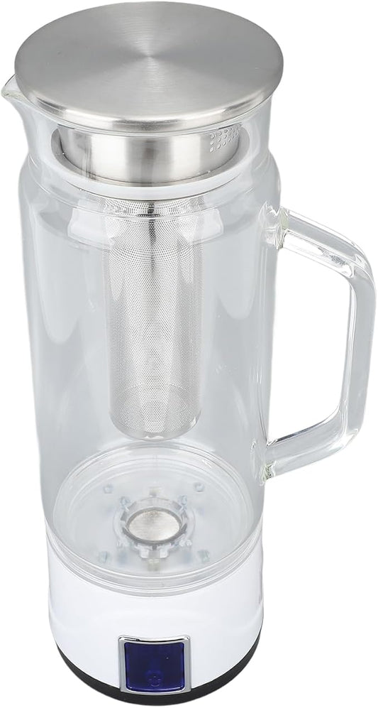 Hydrogen Water Kettle, 1000ml Rich Hydrogen Water Bottle Generator, Electrolysis Machine with Tea Infuser, Detachable Touch Switch Water Ionizer, Reducing Oxidative Stress