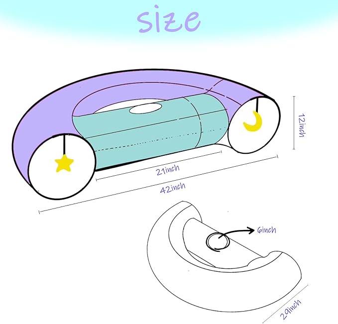 Cat Tunnel, Large Indoor Durable Collapsible Interactive Cat Tube with Peek-A-Boo Hole, Hanging Toys, and Crinkly Paper Lining - Cute Tunnel for Cats, Kittens, Puppies & Rabbits, Purple