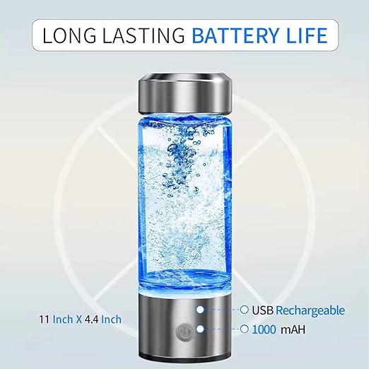 Hydrogen Water Bottle Generator - Portable Hydrogen Water Bottle, Hydropure Hydrogen Water Bottle, Ion Hydrogen Water, Water Ionizer Machine for Home, Purify Hydrogen Water Bottle, Oxygen Water