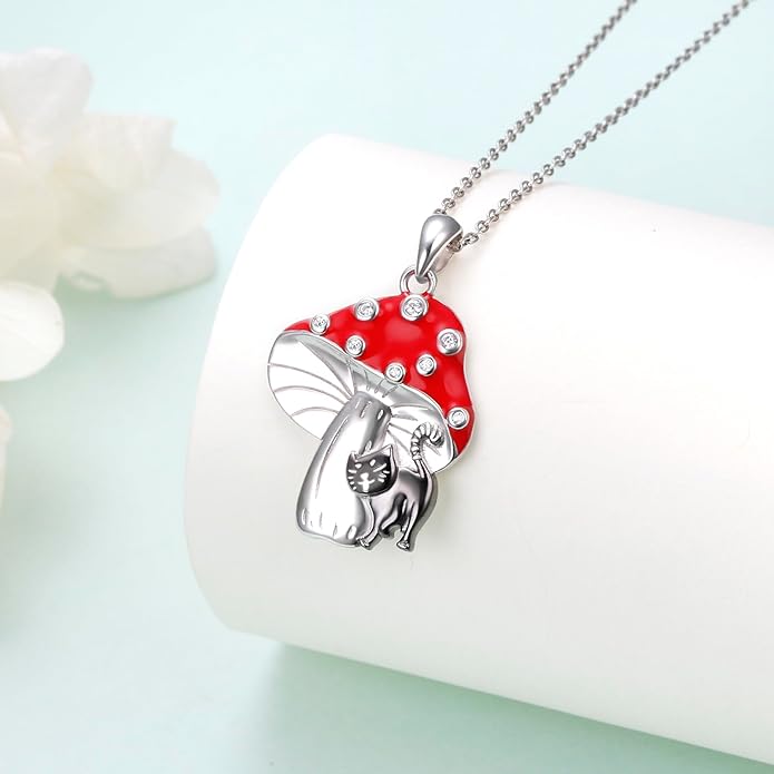 Alphm 925 Sterling Silver Chicken Capybara Raccoon Highland Cow Axolotl Necklace Cute Animal Necklace Jewelry for Women