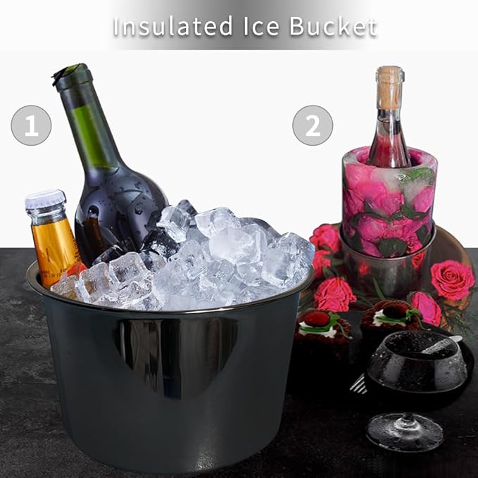 Ice Mold Wine Bottle Chiller DIY Ice Bucket for Champagne Wine Whisky Cocktail Beer Drink Party Wedding Festival Halloween Holiday Bar