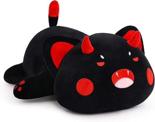 Cat Stuffed Animal, Cute Red Cat Plush Toy Pillow Soft Cat Stuffed Animal Kawaii Plushie Toy 30CM/11.8Inch