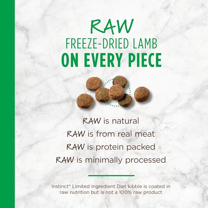 Instinct Limited Ingredient Diet, Natural Dry Dog Food, Grain Free Recipe - Real Lamb, 4 lb. Bag