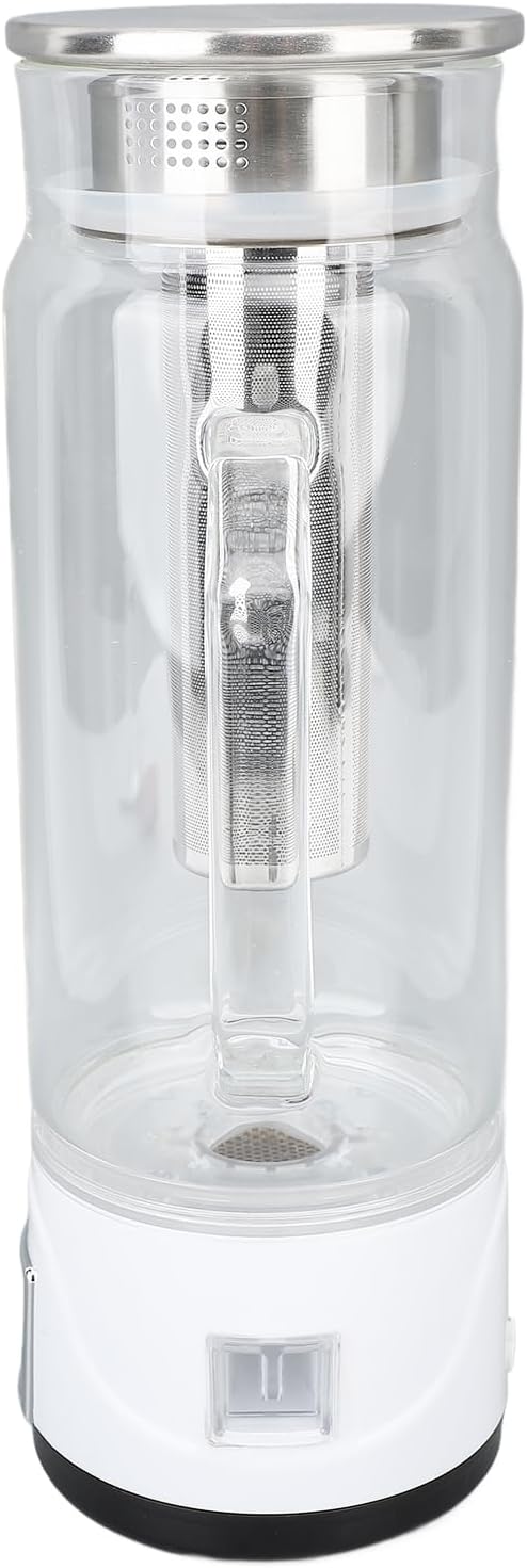 Hydrogen Water Kettle, 1000ml Rich Hydrogen Water Bottle Generator, Electrolysis Machine with Tea Infuser, Detachable Touch Switch Water Ionizer, Reducing Oxidative Stress