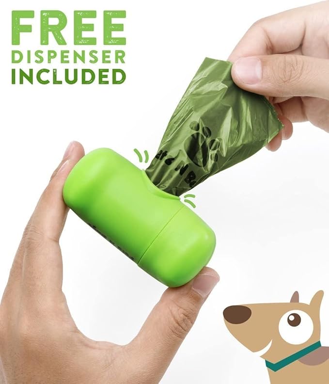 Dog Poop Bags, Dog Waste Bags Unscented Refill Rolls