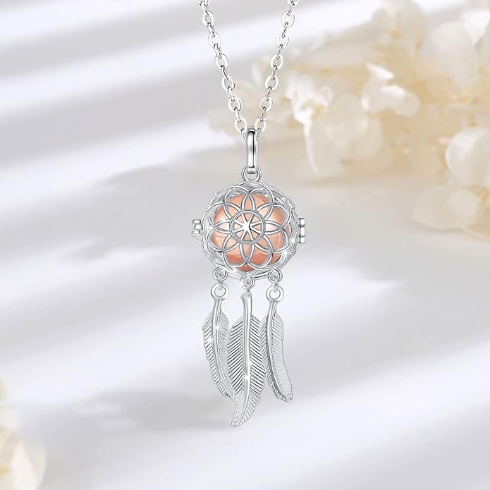 INFUSEU Unique Urn Necklaces for Ashes for Women, Cremation Jewelry for Human Pet Ashes, 24 Inch Chain