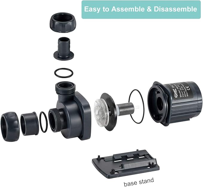 Hygger 2650GPH Quiet Submersible and External 24V Water Pump, with Controller (30%-100% Settings), Powerful Return Pump for Fish Tanks, Aquariums, Ponds, Fountains, Sump, Hydroponics (80W, 19.7ft)