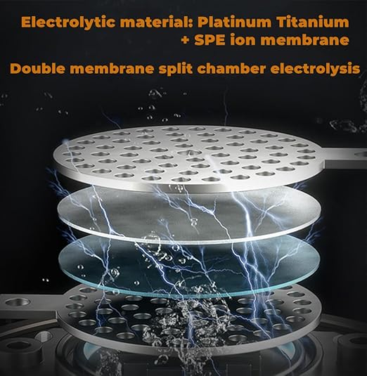 Hydrogen Water Bottle, 9000+ PPB Hydrogen Water, Food Grade Rechargeable Machine, Suitable for All Water, with Exhaust Hole, 3 Minutes and 18 Minutes Dual Mode, Gift Pack (Silver)