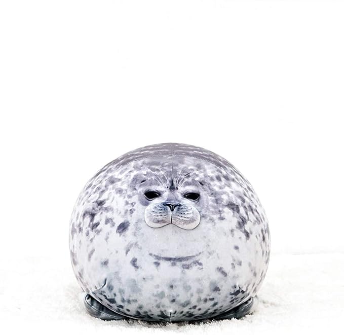 ETAOLINE Chubby Blob Seal Pillow Cute Seal Plush Toy Cotton Stuffed Animals (Large)