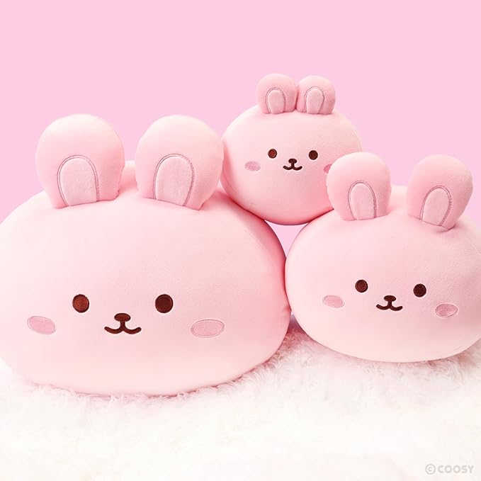 Anirollz Stuffed Animal Plush Toy – 15" Large Plush Doll | Soft, Squishy, Cute, Comfort, Safe | Birthday Gift Pillow with Cute Character Pink Bunny Rabbit Bunniroll