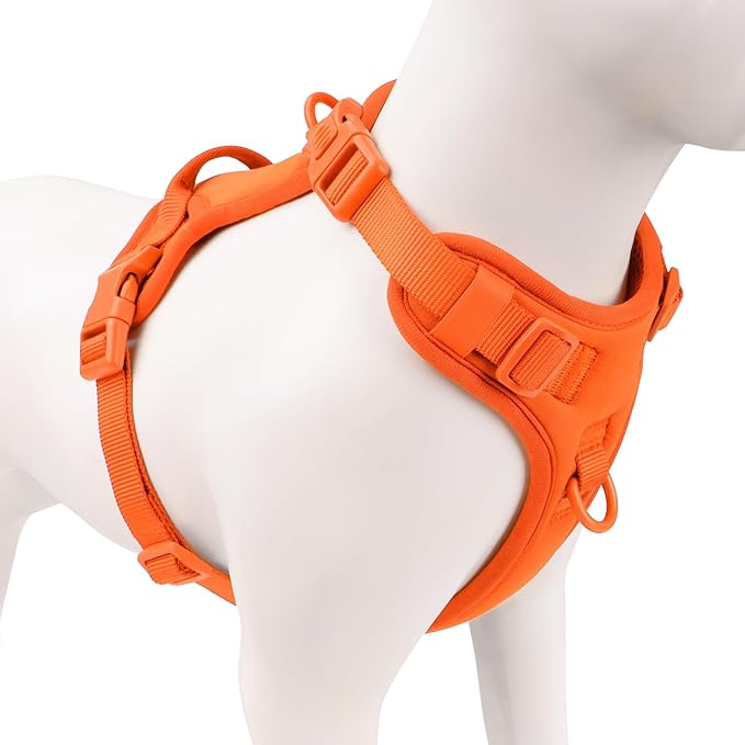 No Pull Dog Harness, Puppy Vest with Front Clip for Small Medium Large Sized Dog(Orange,XS)
