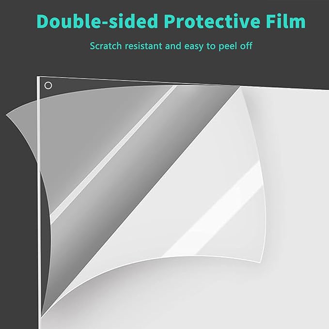 Oncpcare 24 Pack Rabbit Splash Guard, 10'' x 8.2'' Pet Plastic Pee Shields Liner Protection Clear Edge Liner Guinea Pig Side Lining Small Animal Cage Accessories