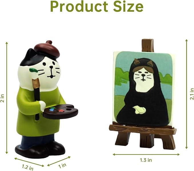 Cute Mini Cat Figurine Resin Cat for Office, Home Decoration Perfect Cute Cat Gift for Cat Lovers