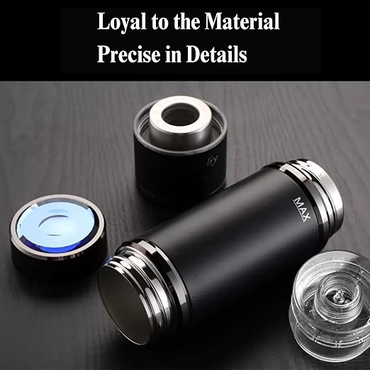 420ml Updated Hydrogen Water Bottle,Portable Hydrogen Rich Water Generator Insulated Cup with PEM SPE Tech, One Bottle with Storage Bag and Hose for Family and Fitness Black