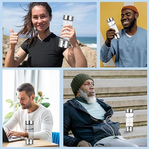 Hydrogen Water Bottle | Hydrogen Water Generator, Machine | Hydrogenated Water Bottles for Optimal Hydration in Home, Office, and Travel |Portable, Rechargeable