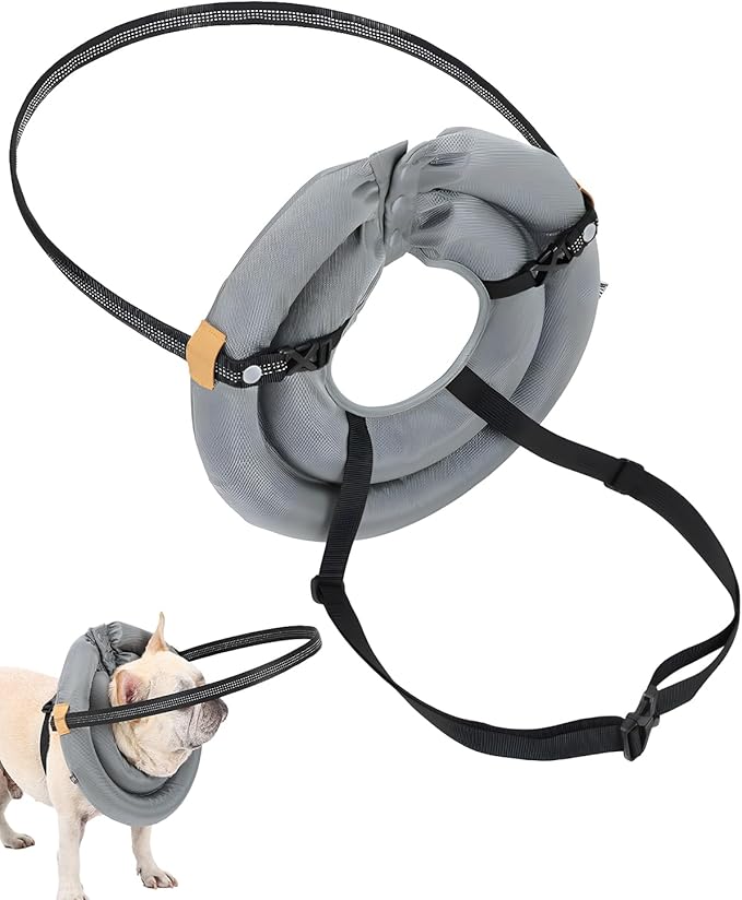 Blind Dog Harness, Lightweight Collar for Dogs&Cats, Adjustable Blind Dog Collar Harness, Pet Anti-Collision Ring for Blind, Eye Injury, Vision Impairment Pets for Protective & Build Confidence XL