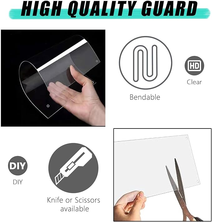 Oncpcare 6 Pack Rabbit Urine Guard for Cage, 10'' x 8.2'' Pet Liner Protection Splash Guard Guinea Pig Pee Shield Habitat Siding Small Animal Cage Accessories - Keep Litter in The Pen