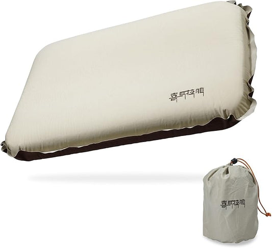 Inflatable Camping Pillow Ultralight, Neck & Lumbar Support, Ergonomic, Washable, Portable Travel Pillow for Hiking Backpacking Pillow Camping Essentials