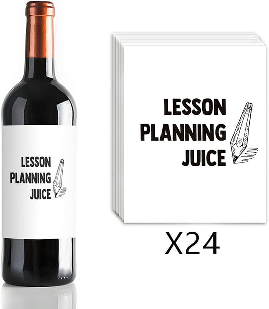 24Pcs Teacher Appreciation Gifts Thank You Gifts Wine Labels Teacher Wine Bottle Stickers End of Year Teacher Wine Labels for Bottles Gifts for Women Men