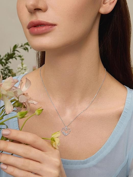Midari Book Lover Necklace 925 Sterling Silver Book Necklace for Women Reading Pandent Jewelry Graduation Gift for Book Lovers LibrarianBirthday Christmas Mother's Day