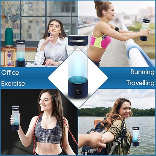 Hydrogen Water Bottle Filter | Water Bottle Generator | Portable Water Bottle Generator Technology for Men Women | Quick 3-Minute Water Electrolysis | Ideal for Fitness,Home, Office, Travel, Gym